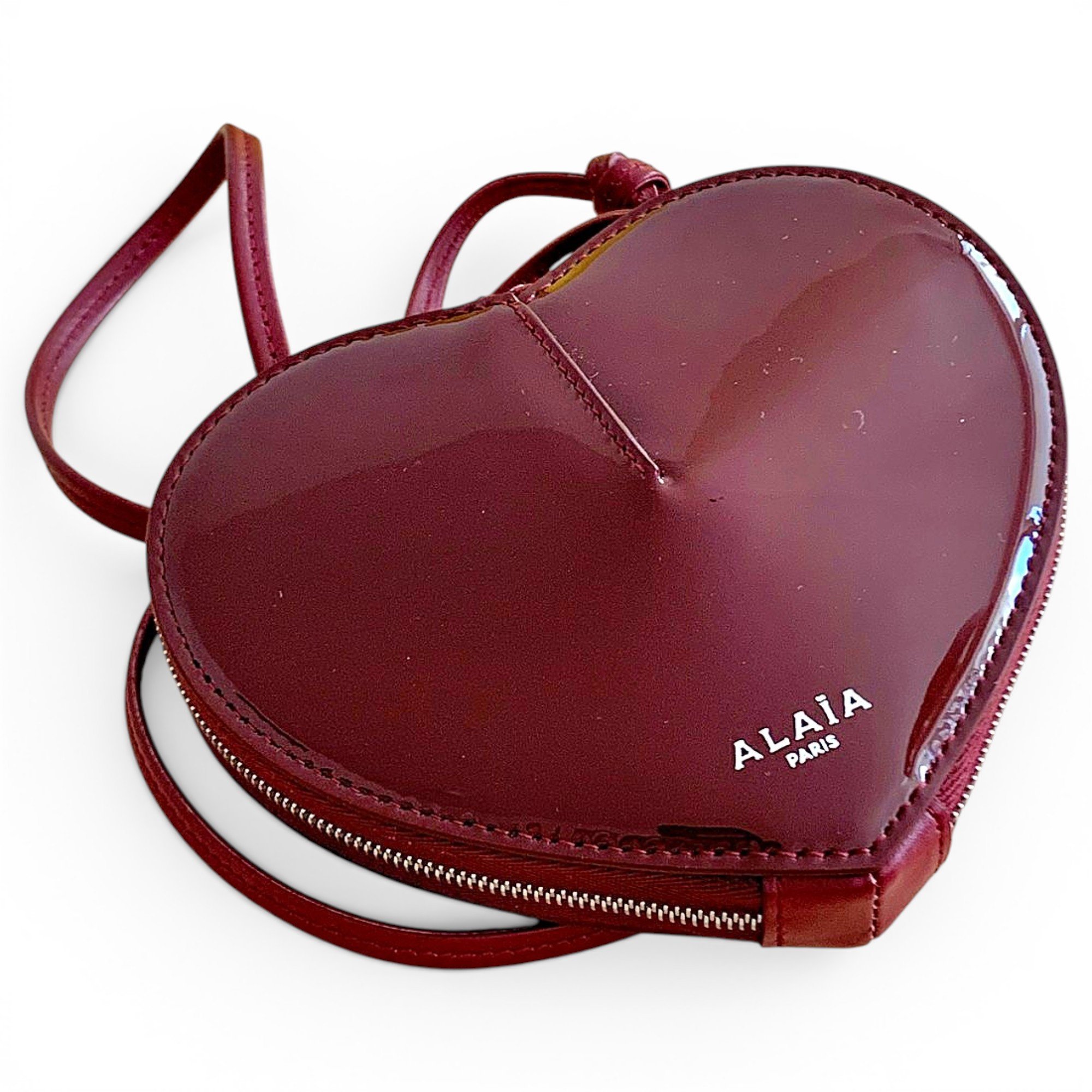 Alaia Le Coeur patent leather mini bag