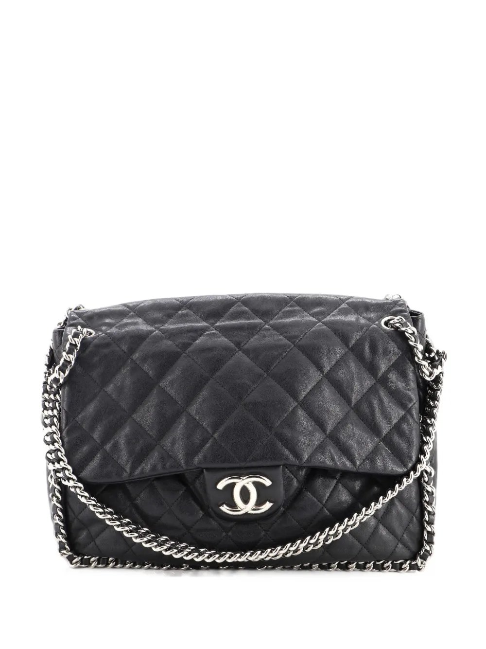 Chain Around Flap Bag Quilted Leather Maxi shoulder bag
