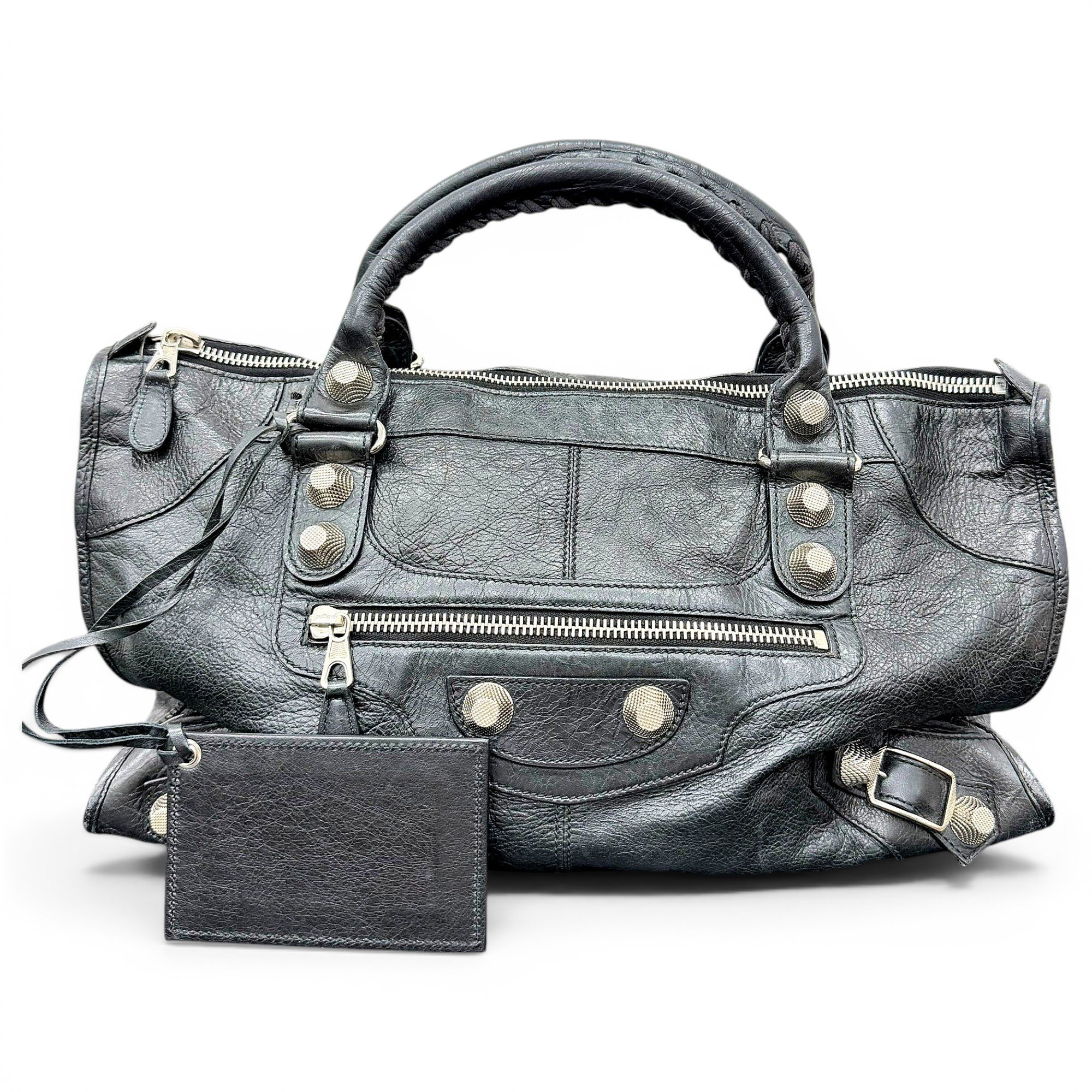 Classic Metalic leather handbag