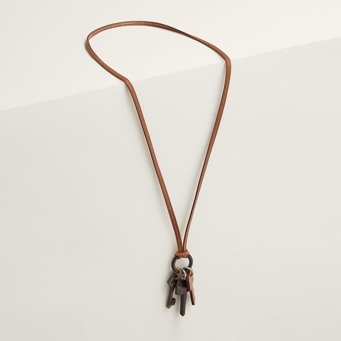 Gold Cles Long Necklace