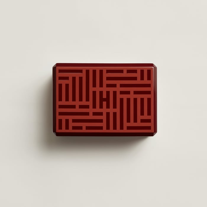 Acajou Facettes H En Dedale Ring Box