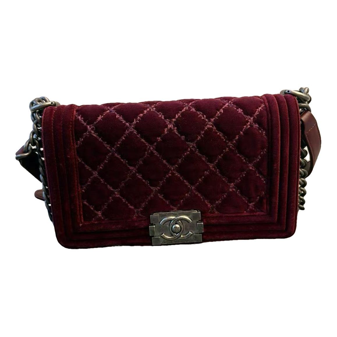 Boy velvet handbag