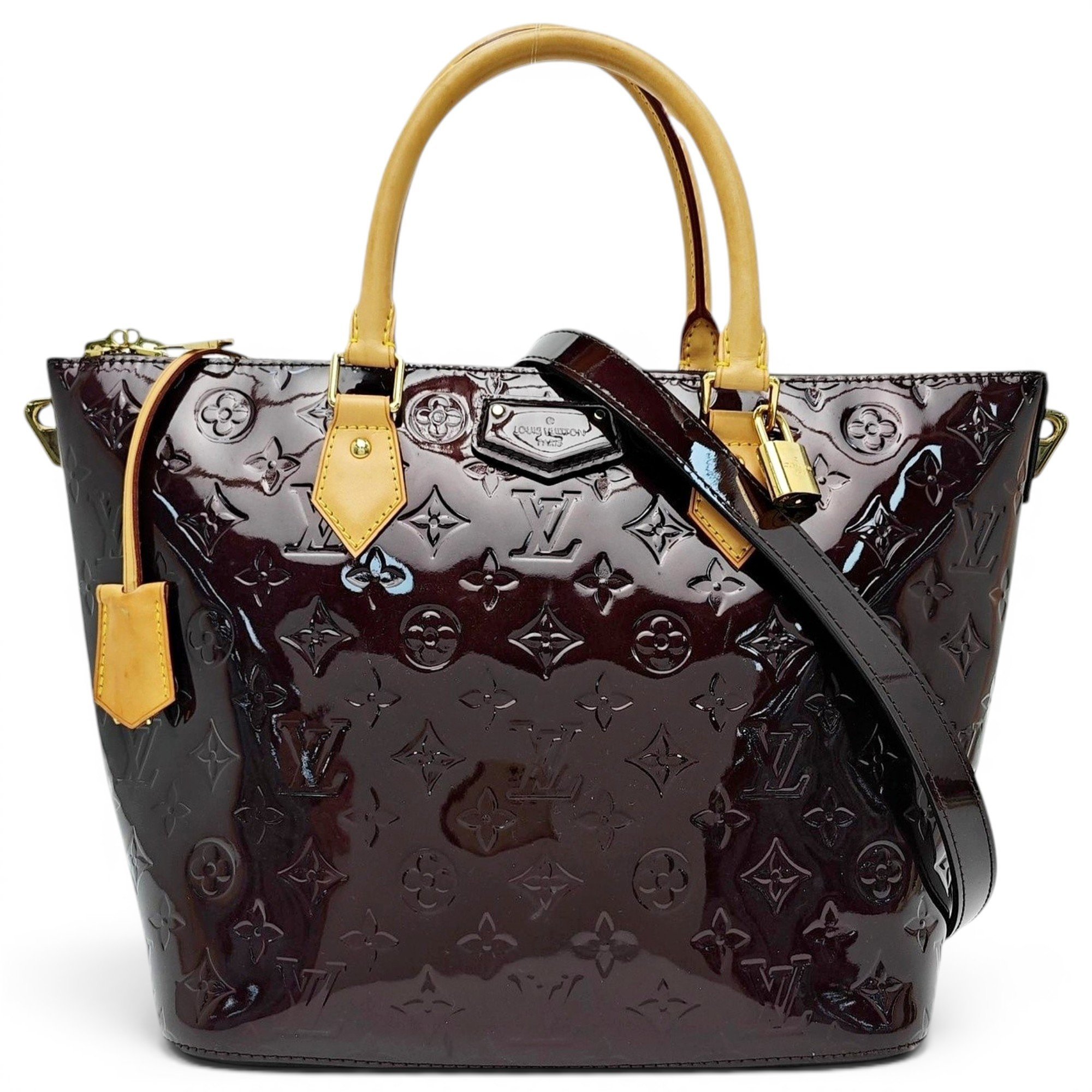 Patent leather handbag