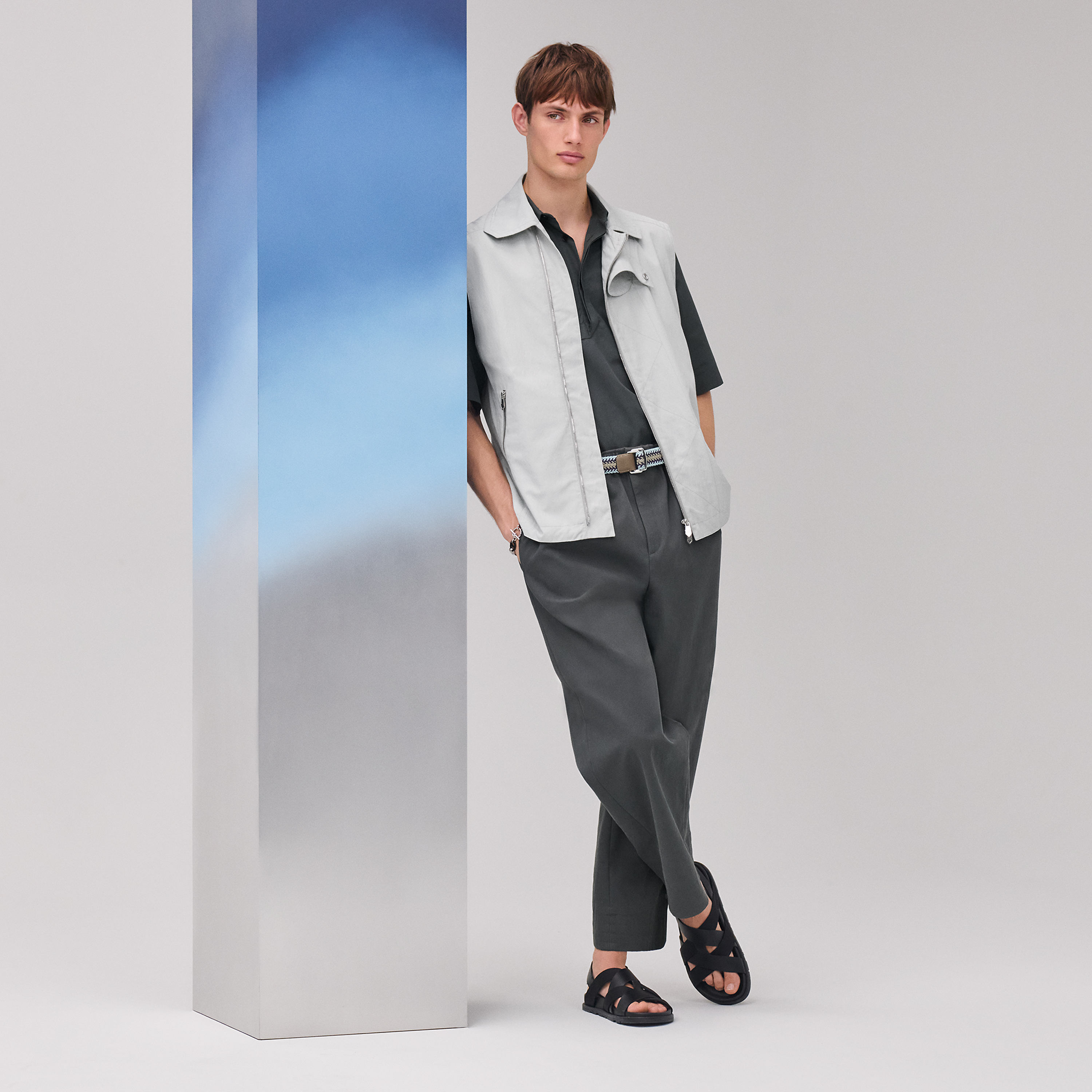 Jacket with flap collar