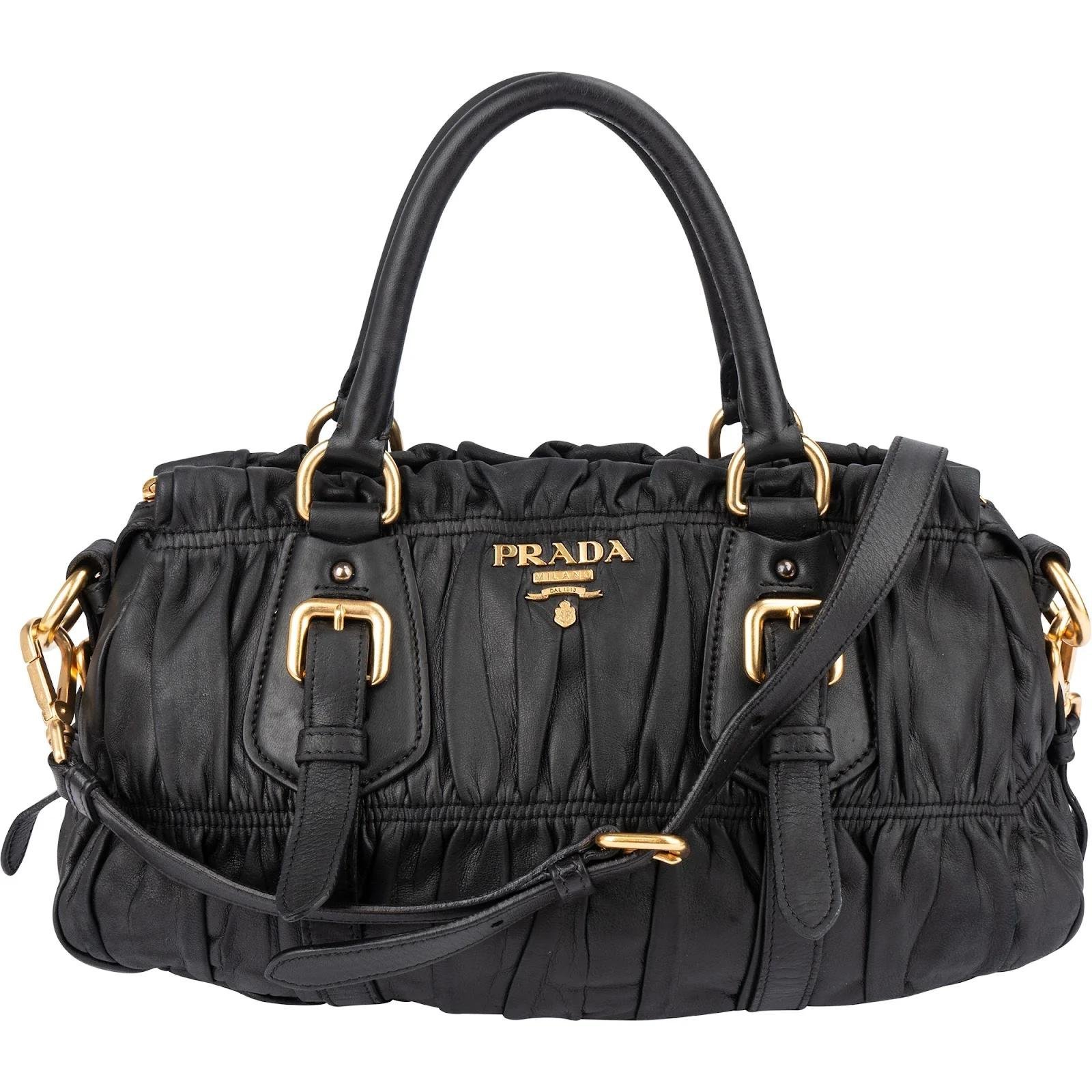 Re-Nylon leather handbag