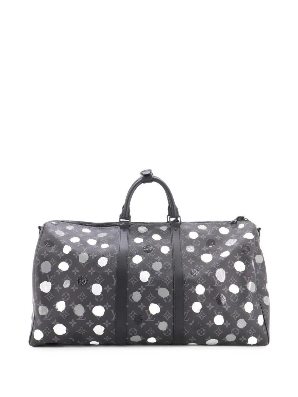 Keepall Bandouliere Bag Yayoi Kusama Painted Dots Monogram Eclipse Canvas 55 travel bag