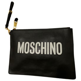 Moschino Leather Clutch Bag