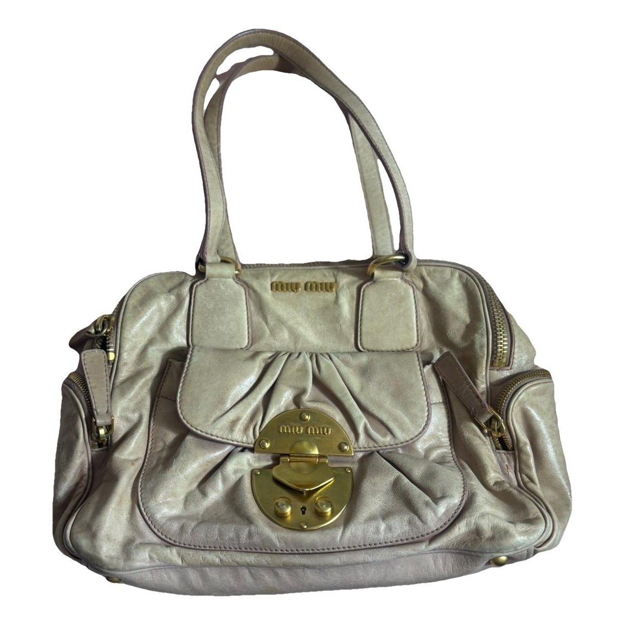 Miu Belle leather handbag