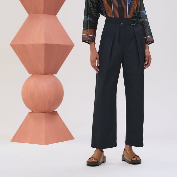 Bleu Noir High-waisted Chino Pants