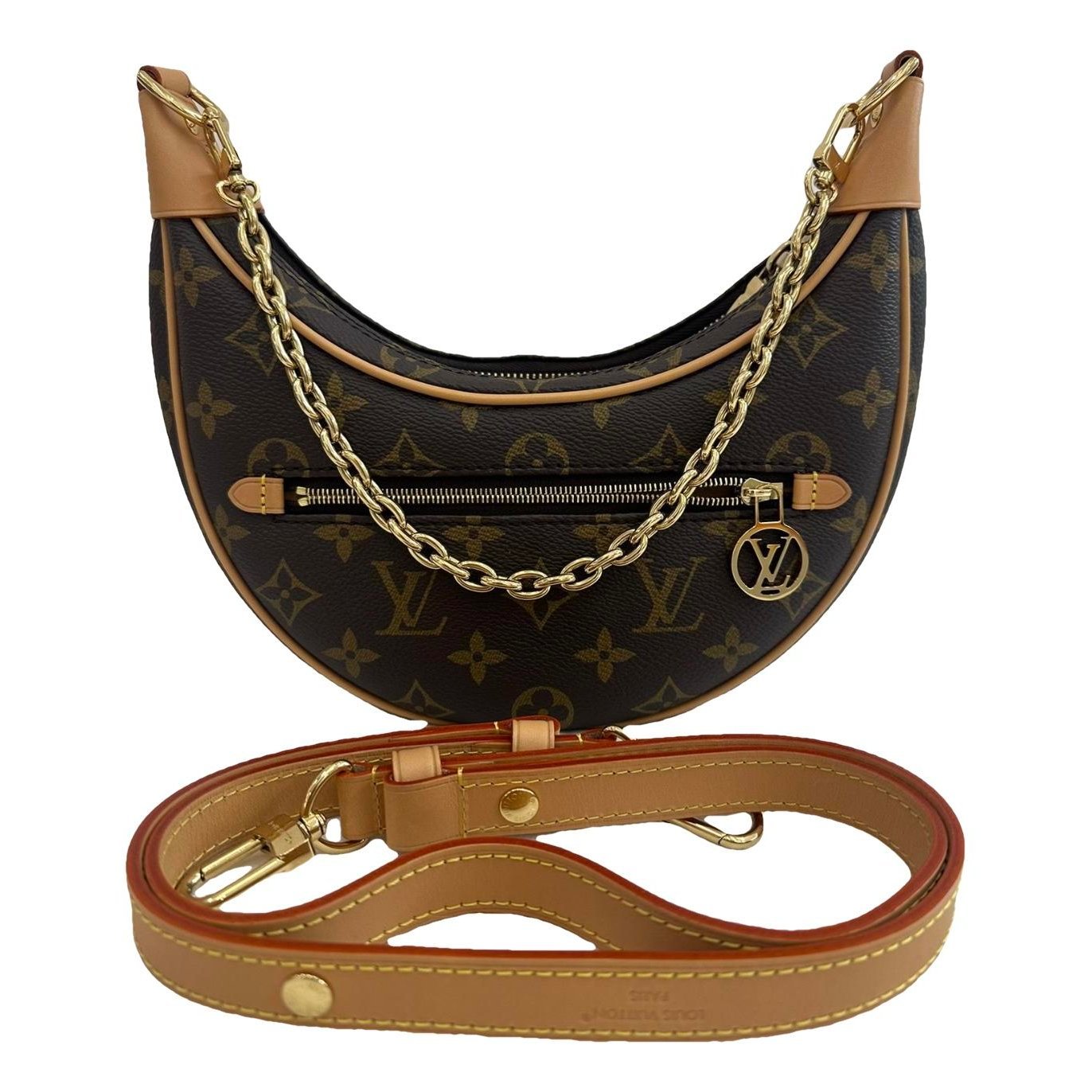 Loop leather handbag