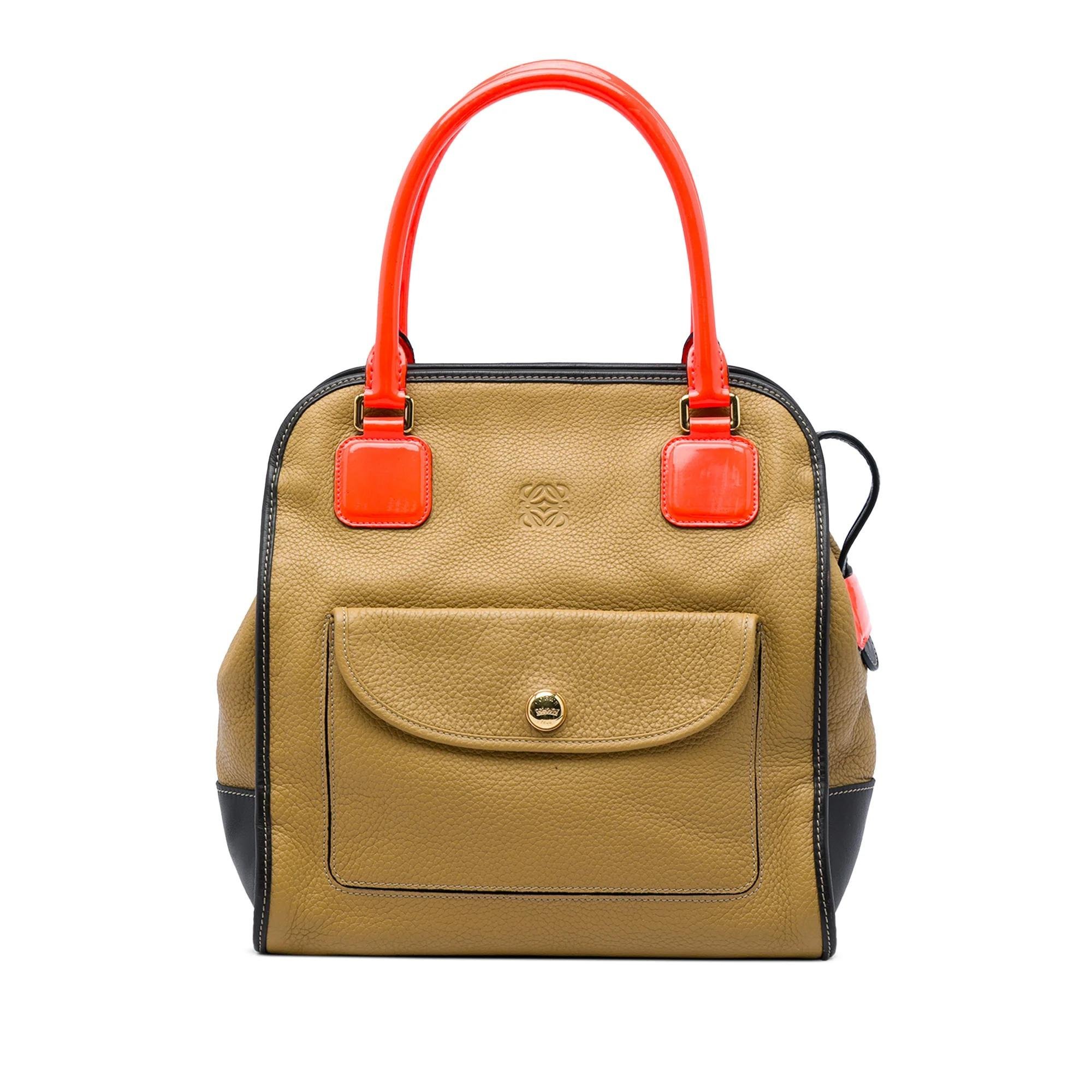Anagram leather handbag
