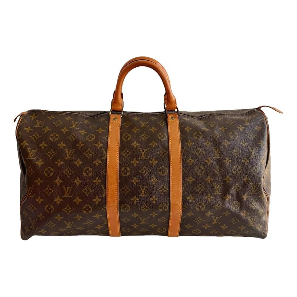 Keepall leather travel bag