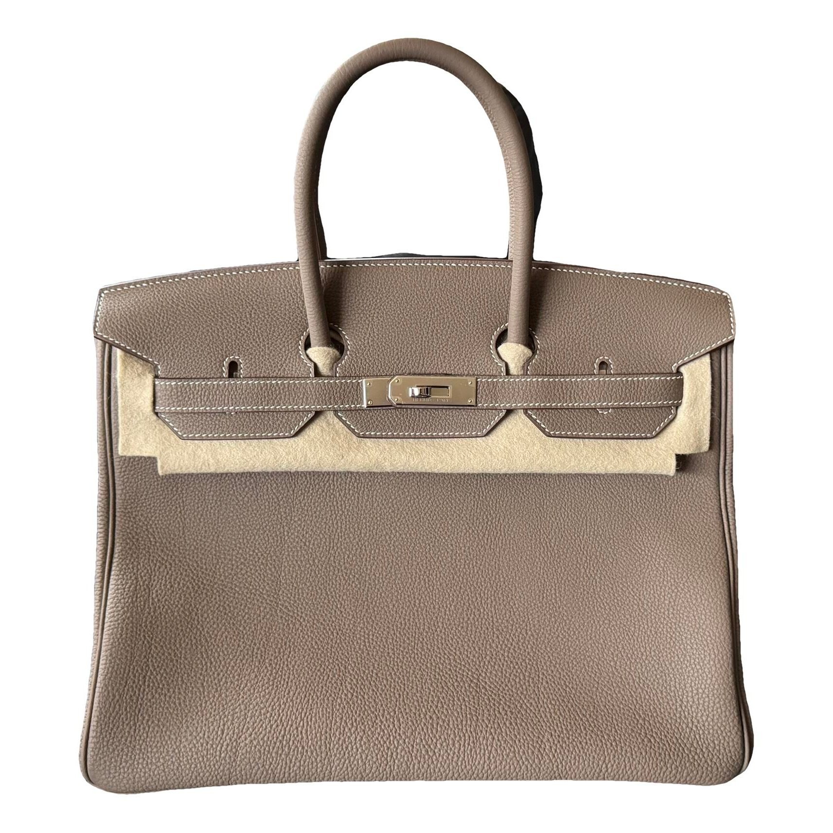 Hermes Birkin 35 Handbag Etoupe Togo Leather