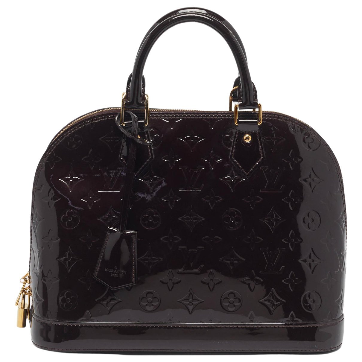 Patent leather satchel