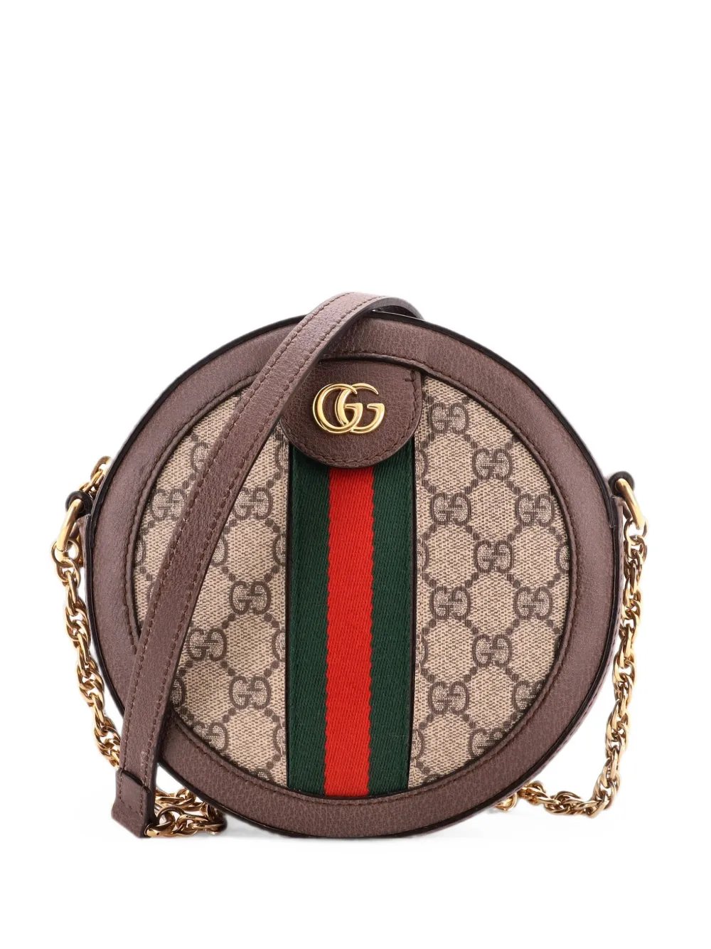 Ophidia Round Shoulder Bag GG Coated Canvas Mini crossbody bag