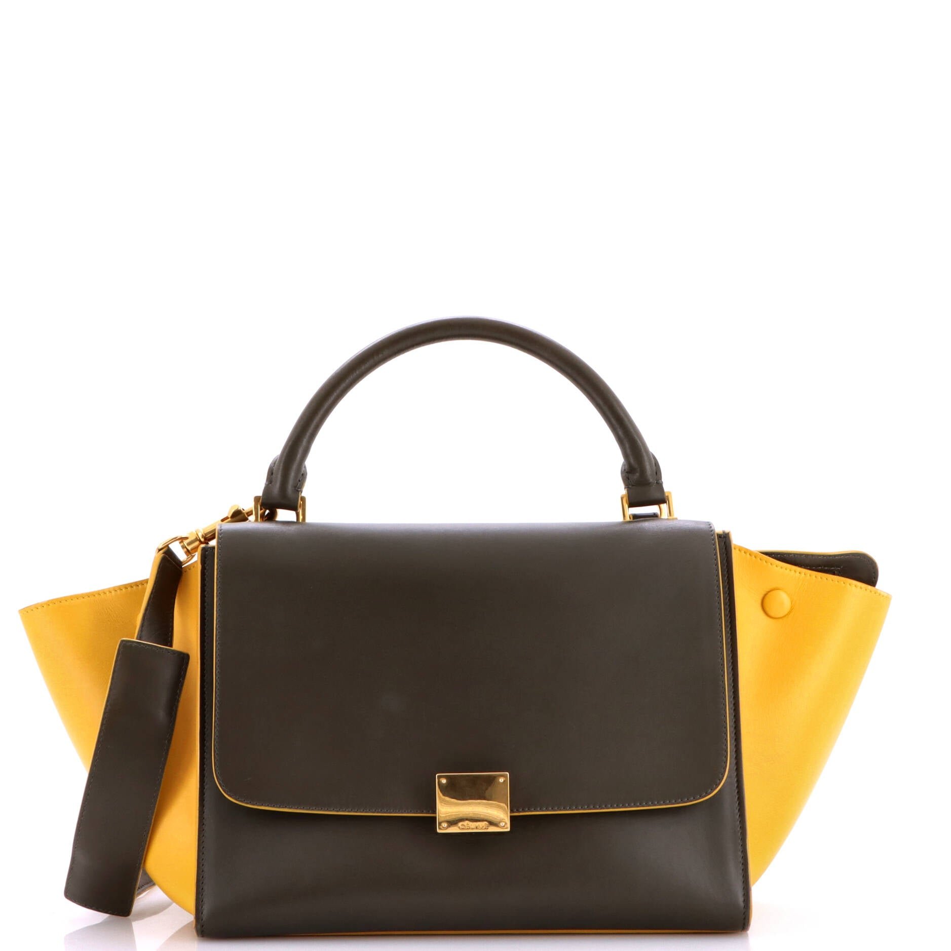 Celine Bicolor Trapeze Bag Leather Small