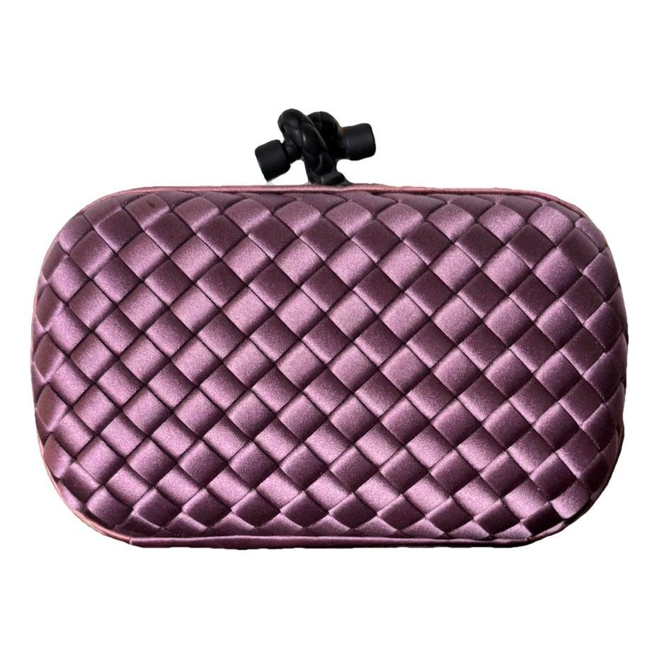 Pochette Knot linen clutch bag