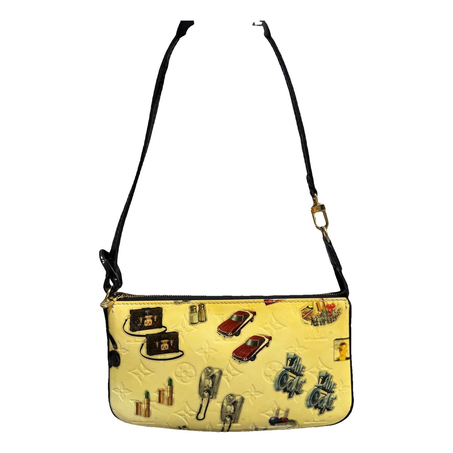 Pochette Accessoire patent leather handbag