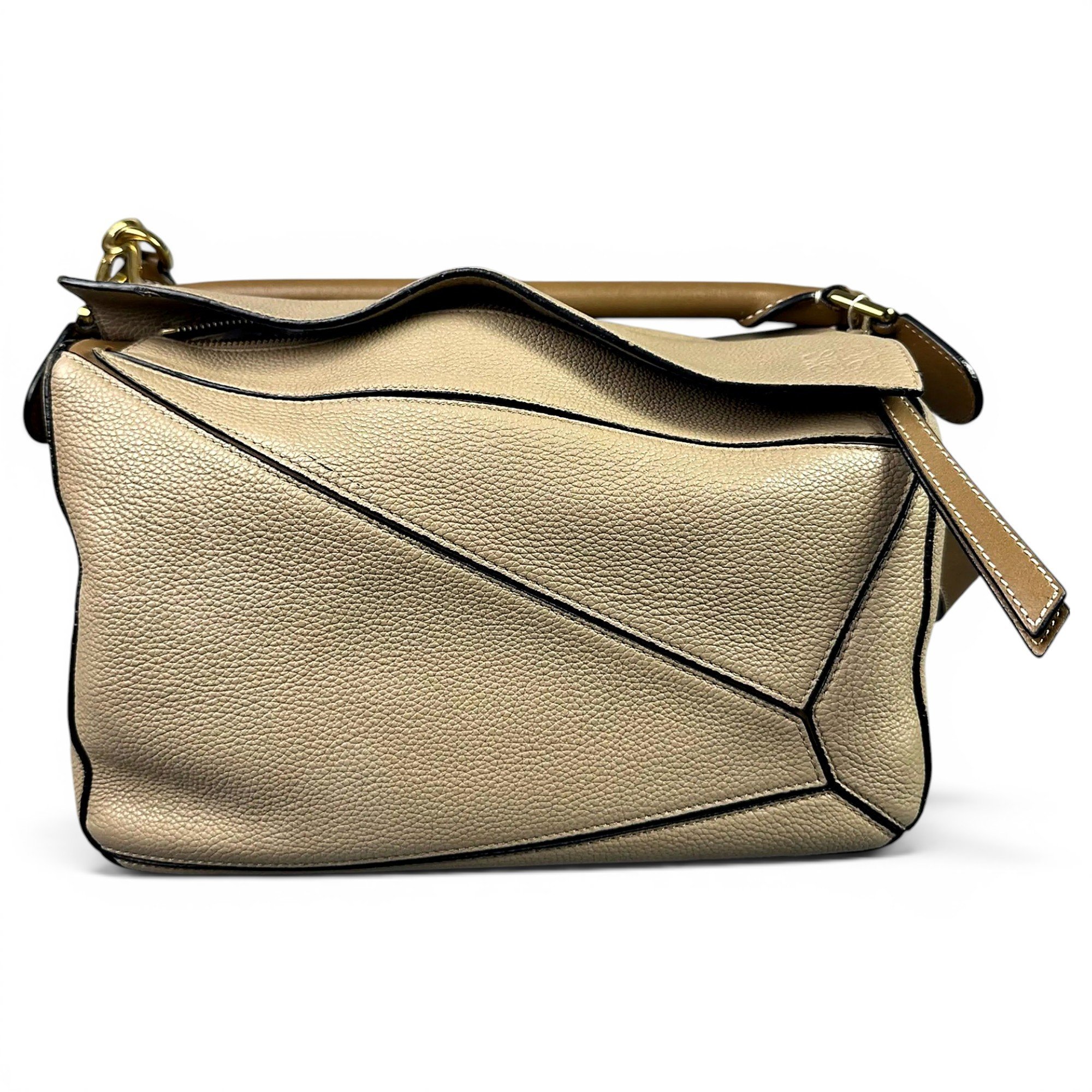 Puzzle leather crossbody bag
