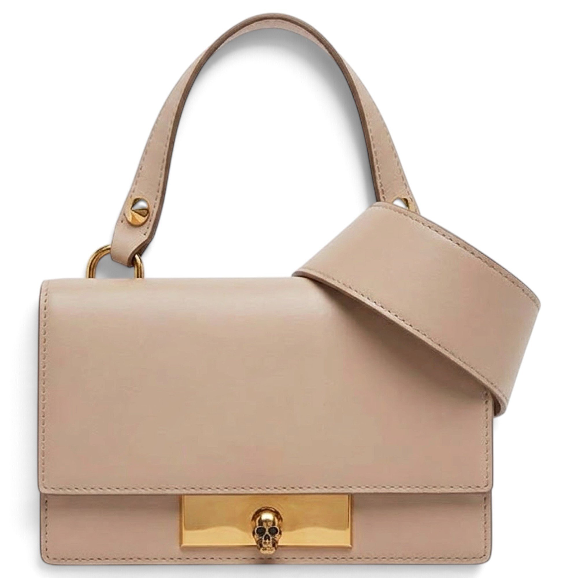 Skull leather crossbody bag