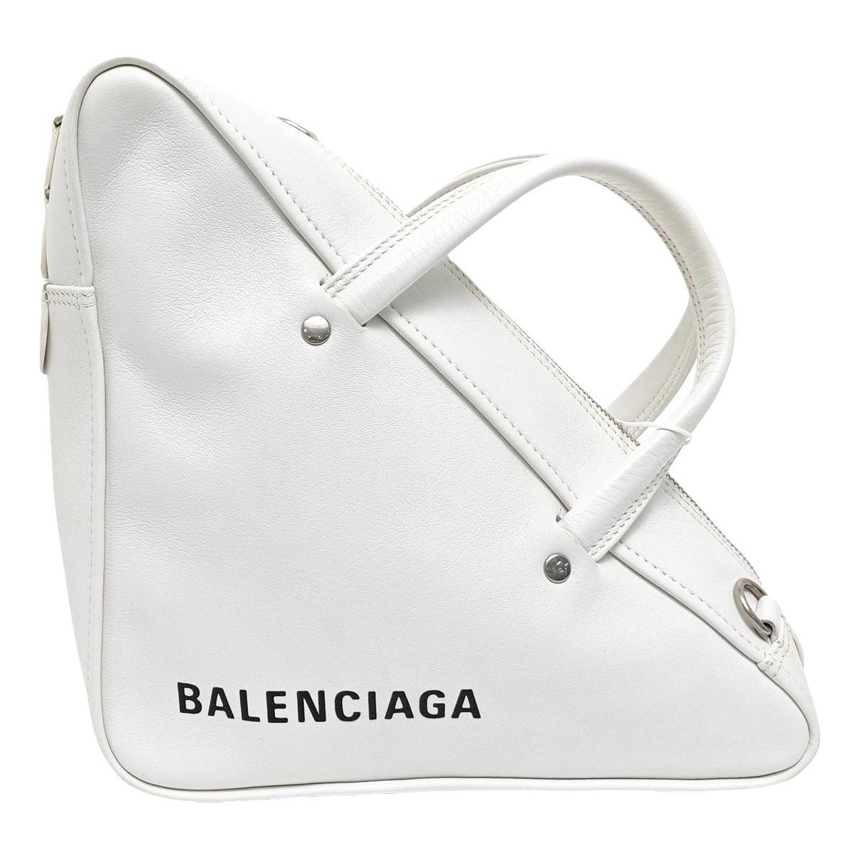 Triangle leather handbag