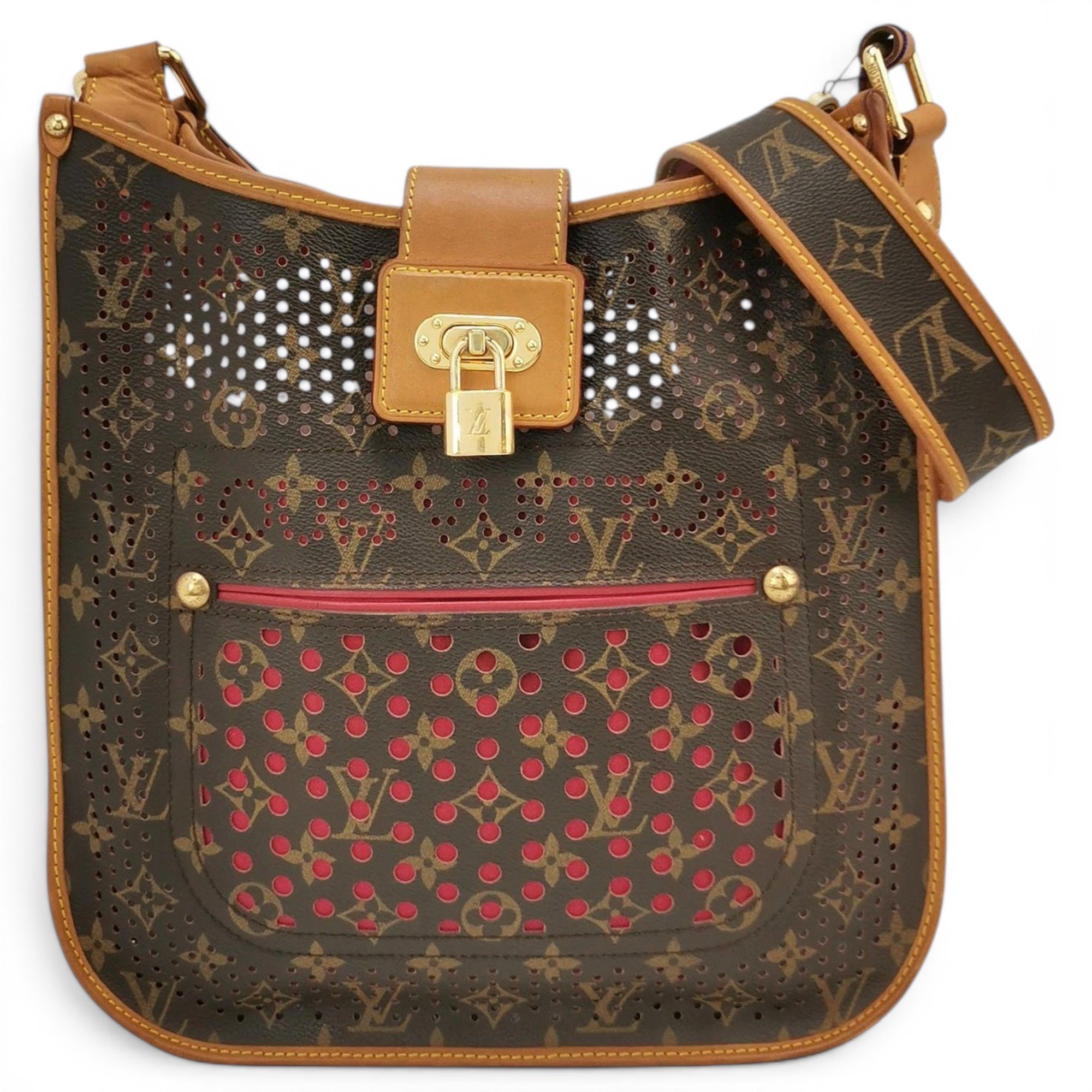 Musette leather handbag