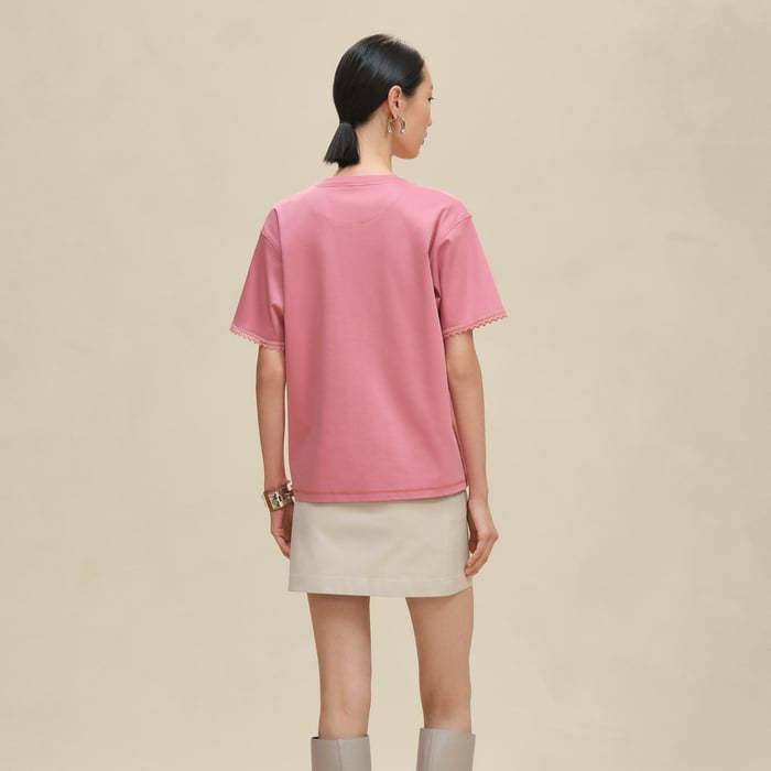 Rose Sorbet Embroidered Maxi T-shirt