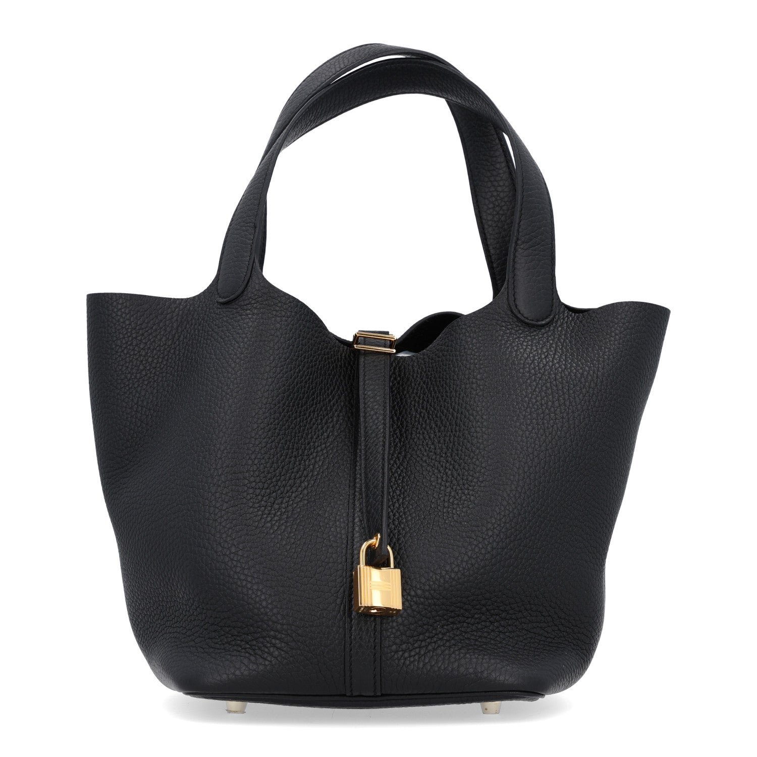 Hermes Taurillon Clemence Picotin Lock 22 MM Black