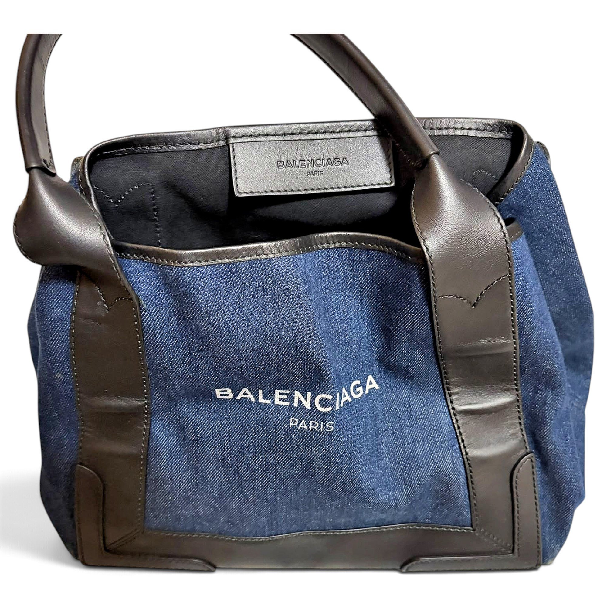 Navy cabas tote