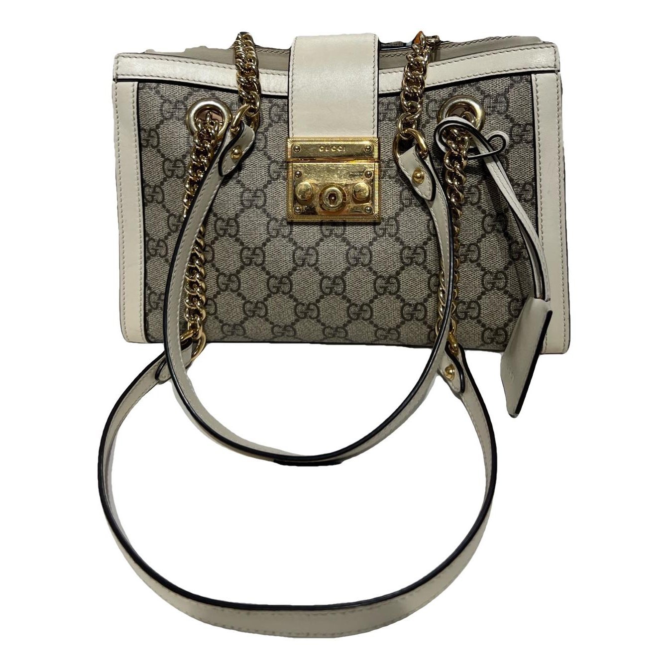 Padlock leather handbag