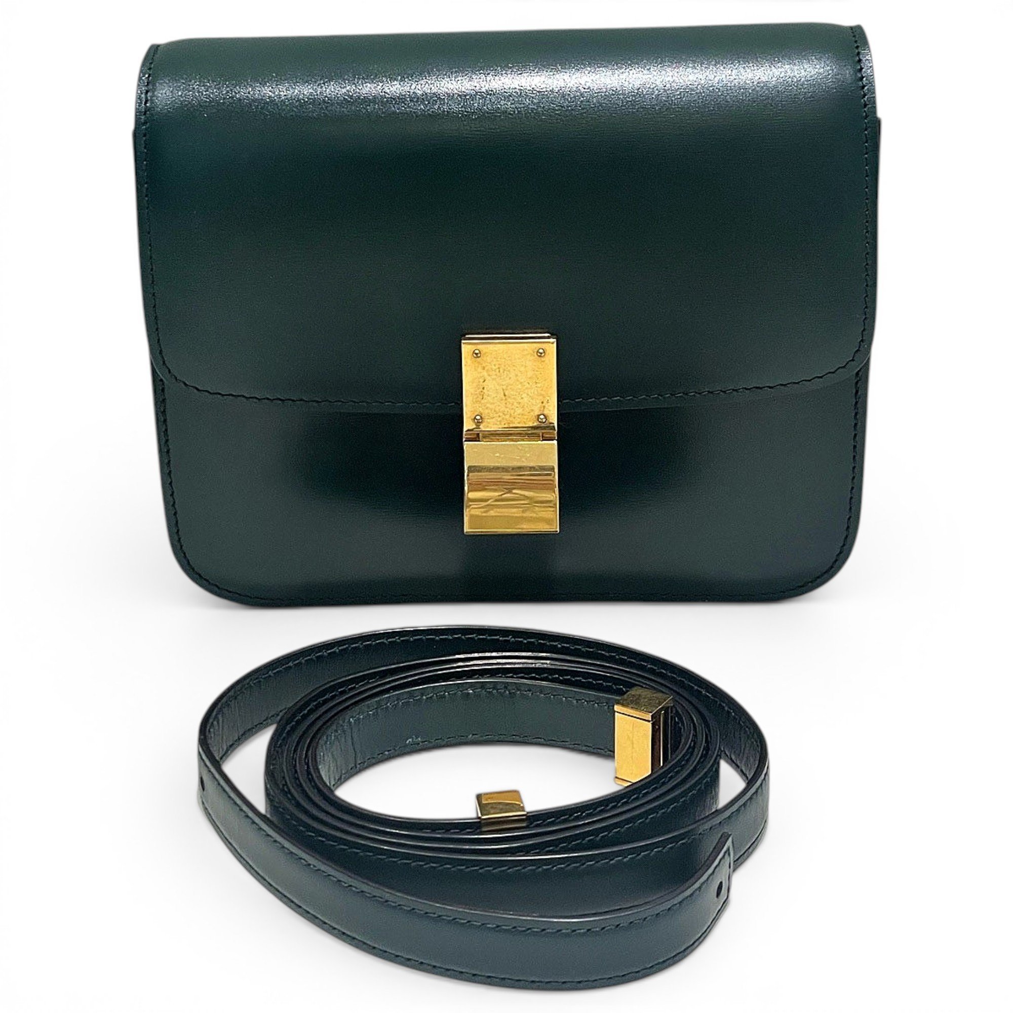 Classic leather crossbody bag