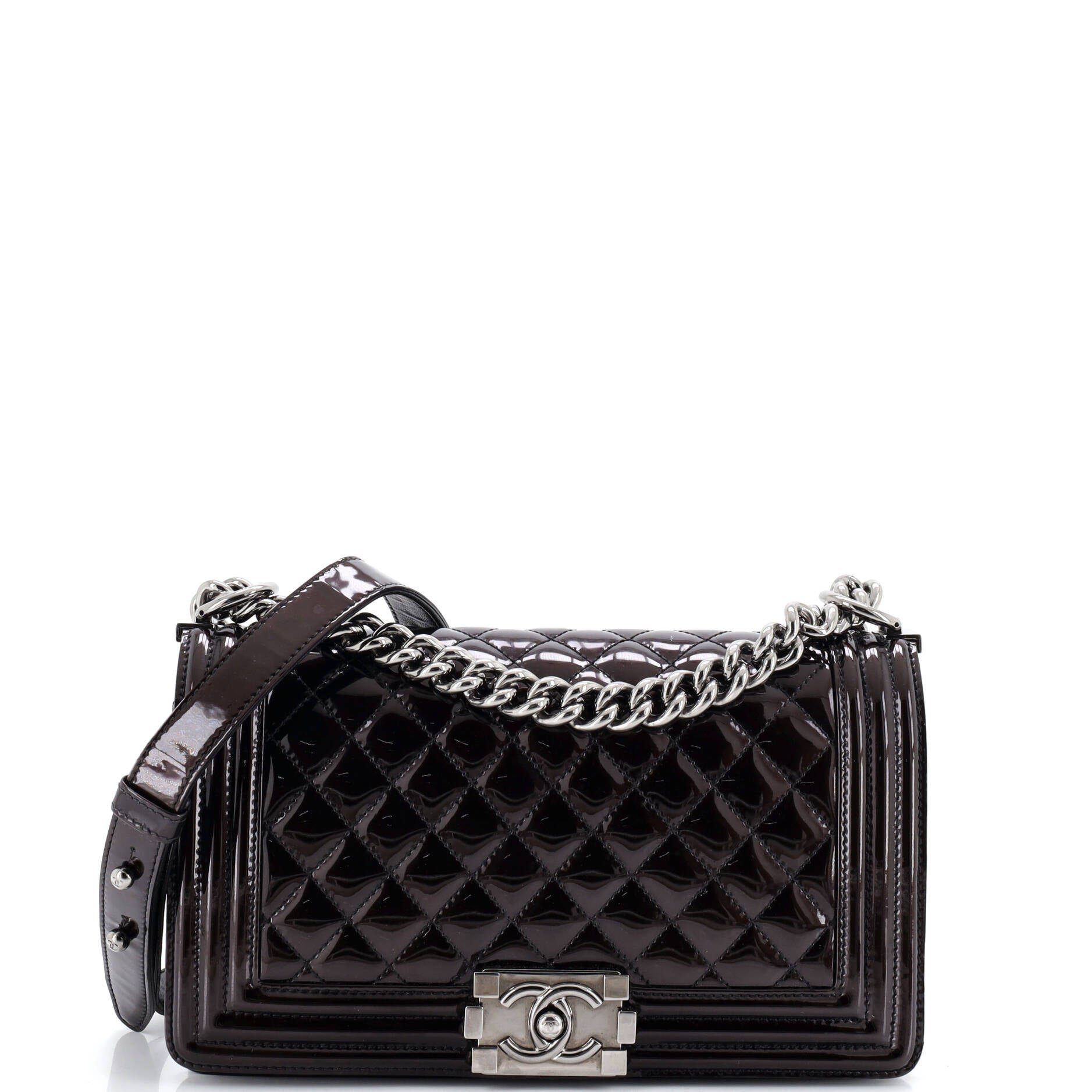 Boy Flap Bag Quilted Patent Old Medium