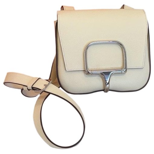 Hermes Mini Della Cavalleria Handbag White Epsom Leather 2022