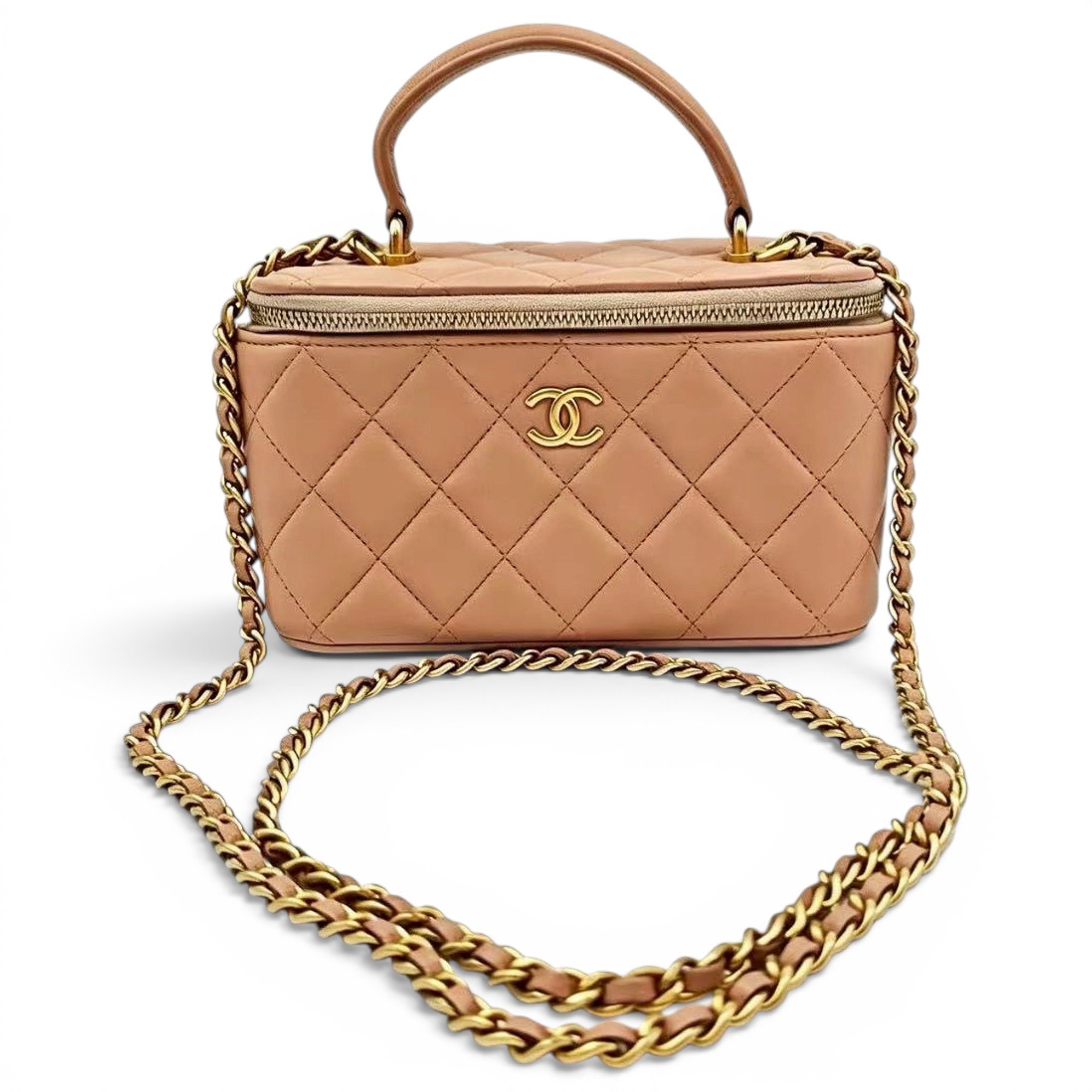 Trendy CC Vanity leather handbag