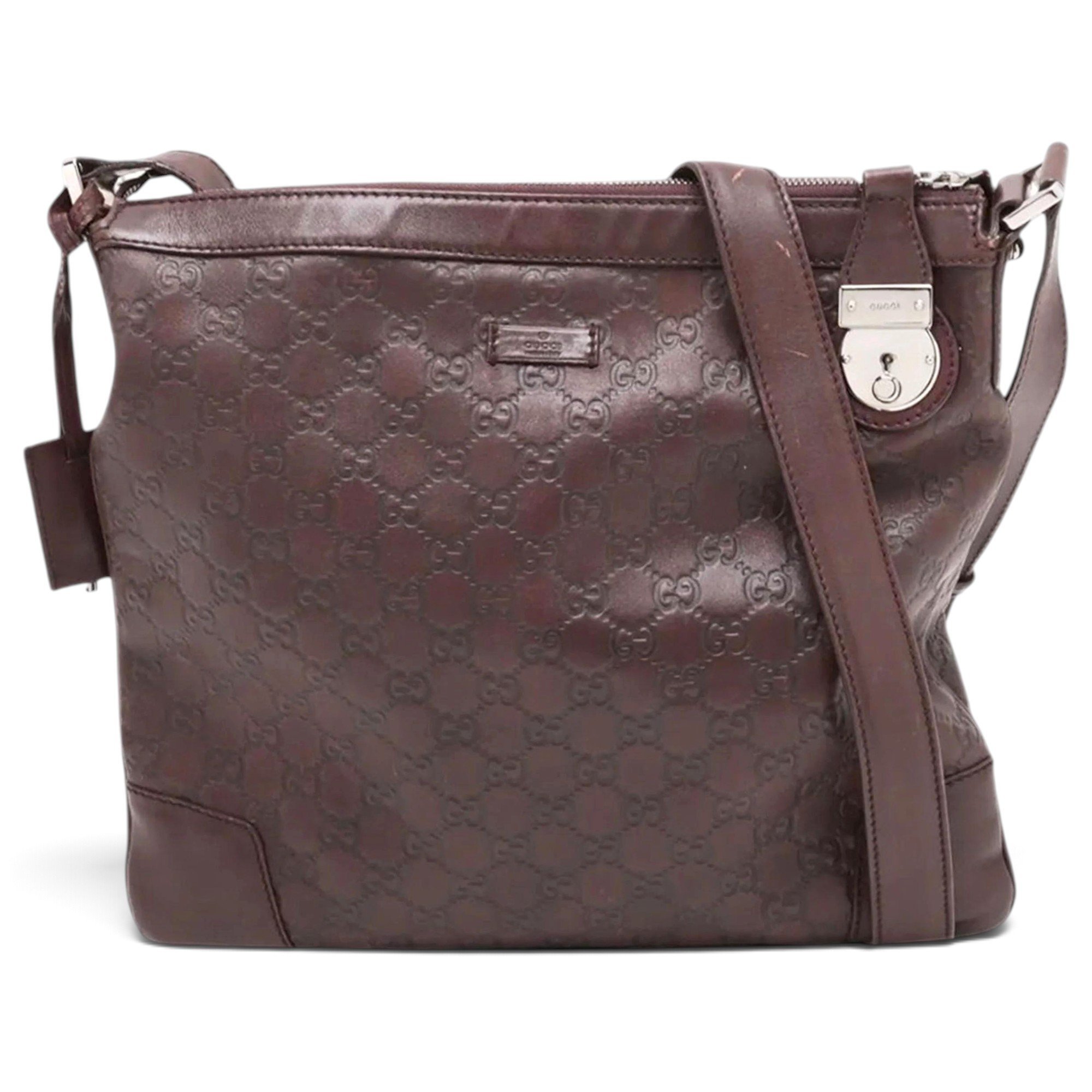 Gucci B leather crossbody bag
