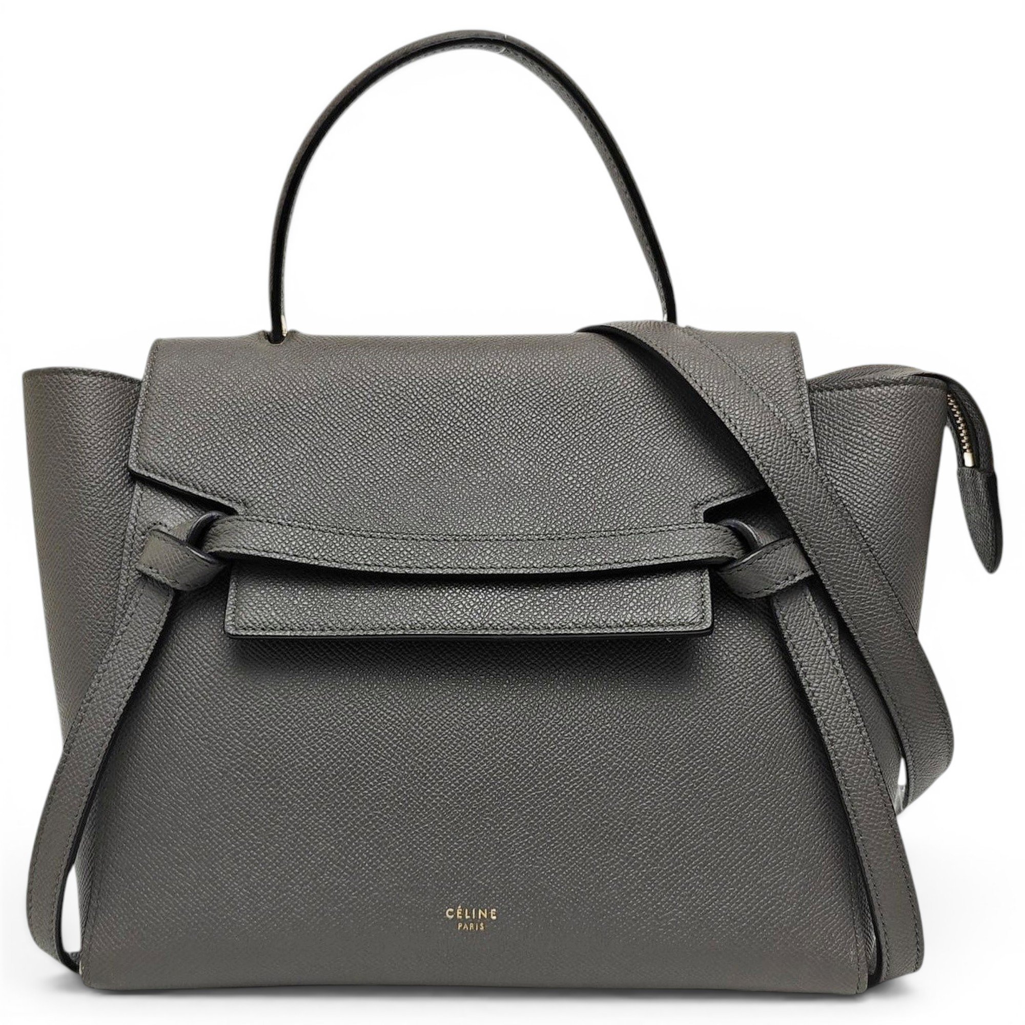 Belt leather handbag