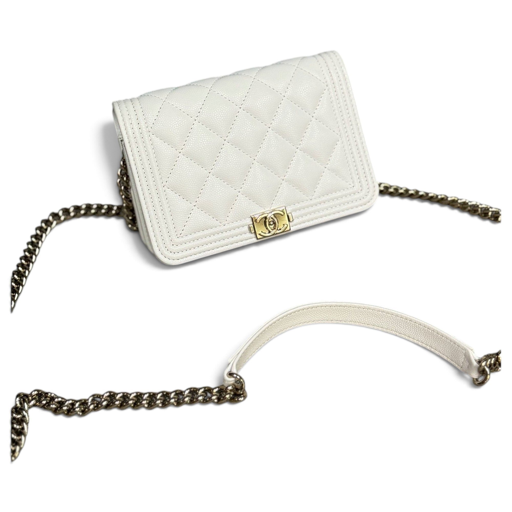 Wallet On Chain Boy leather handbag