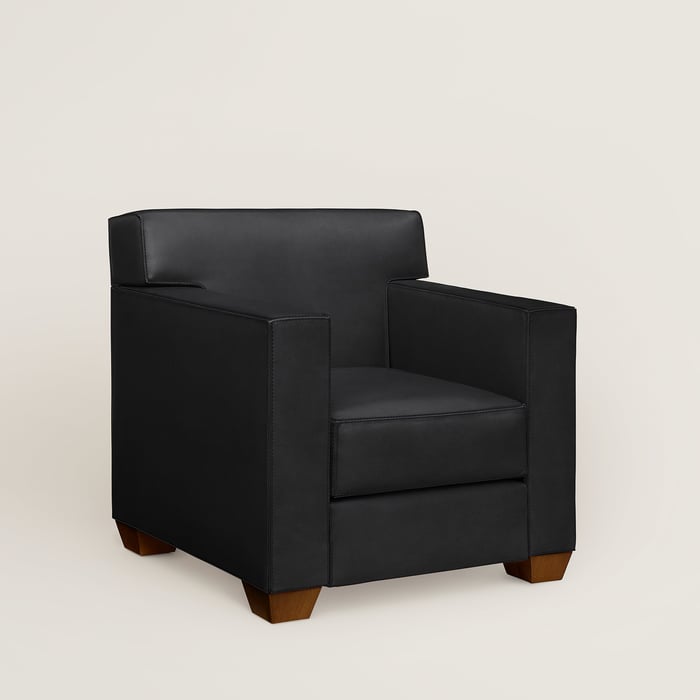 Noir Ébène Reeditions J.-m. Frank Par Hermès Club Armchair