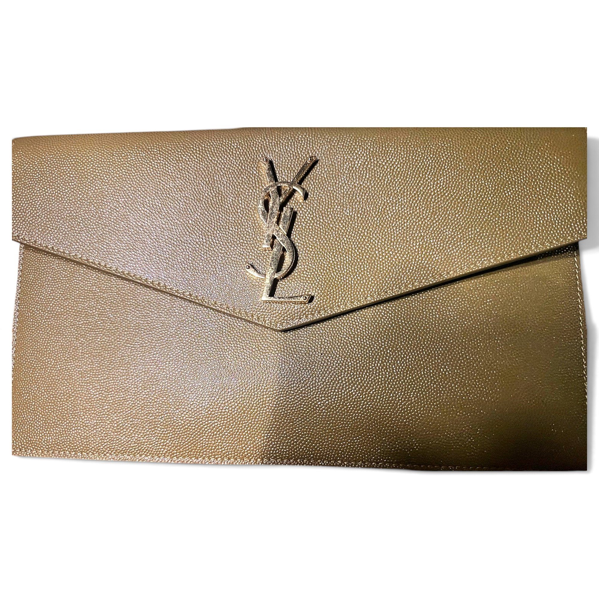 Uptown leather clutch bag