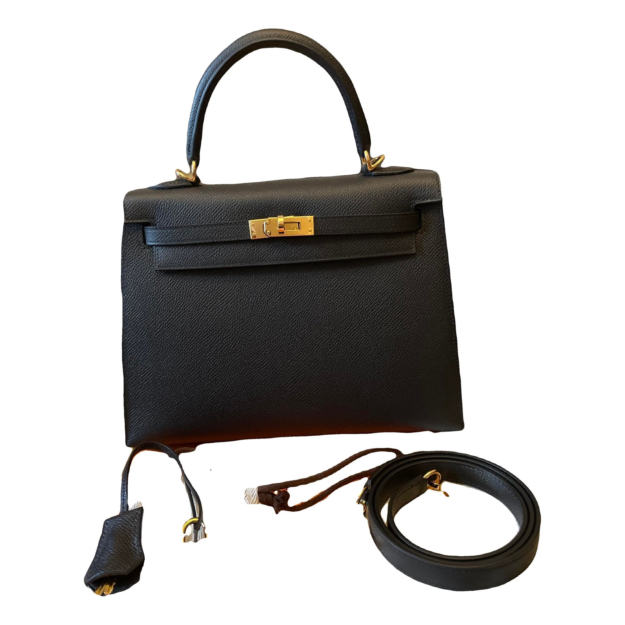 Hermes Kelly 25 Handbag Black Epsom Leather 2023