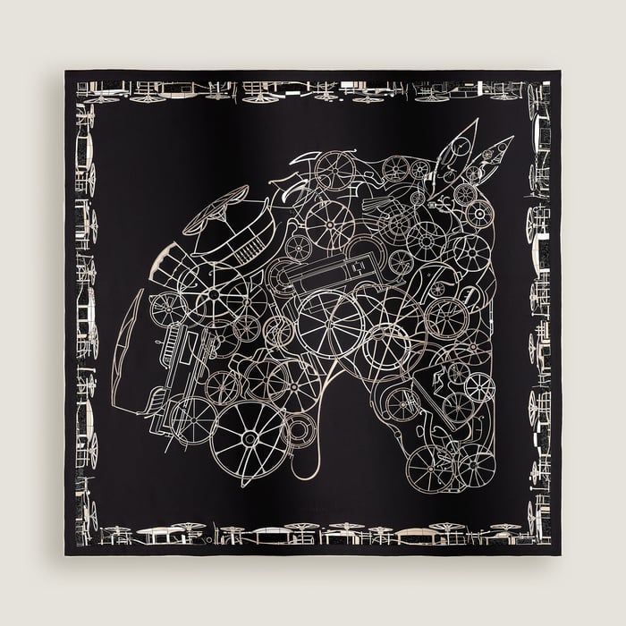 Complication Equestre Embroidered Scarf 90