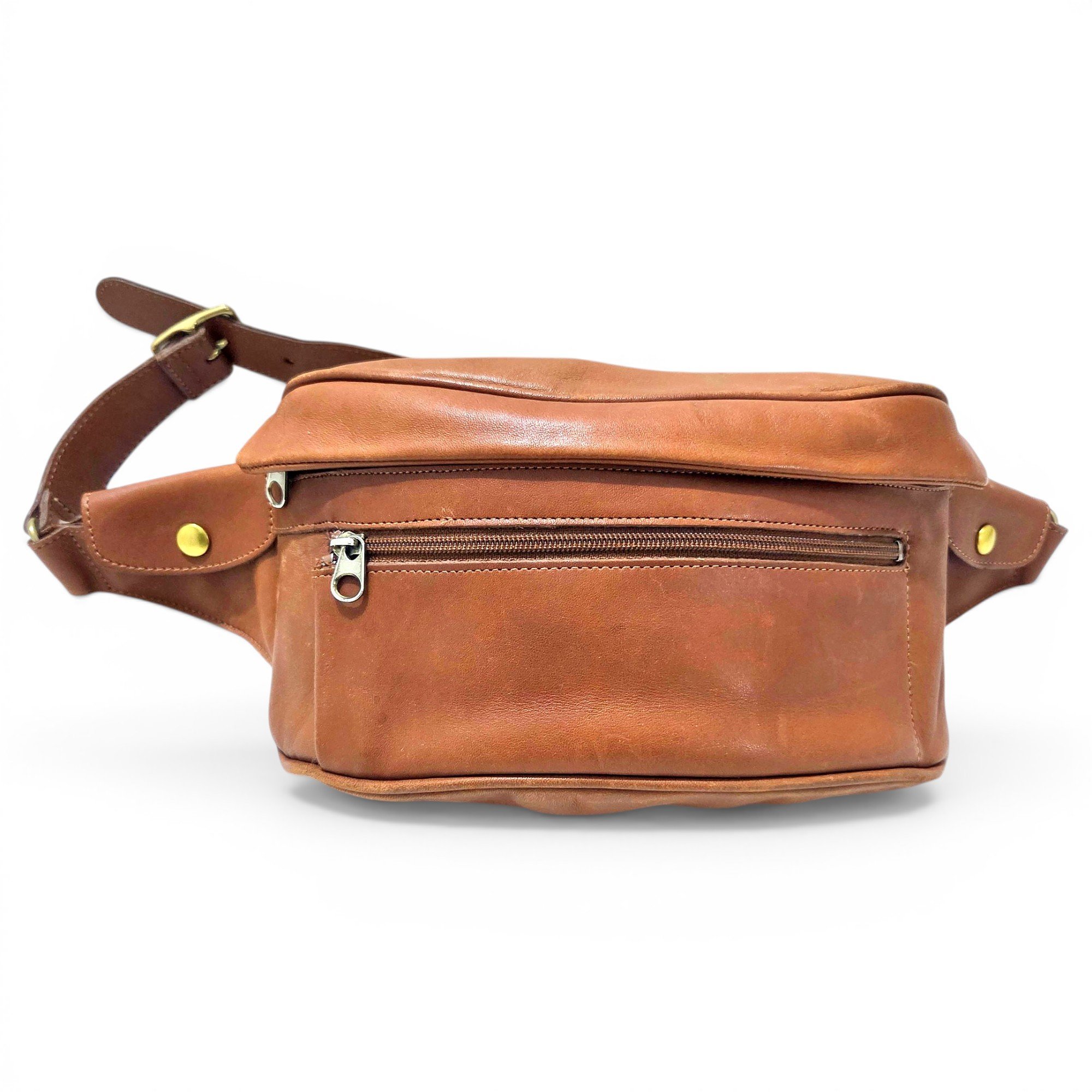 Leather clutch bag