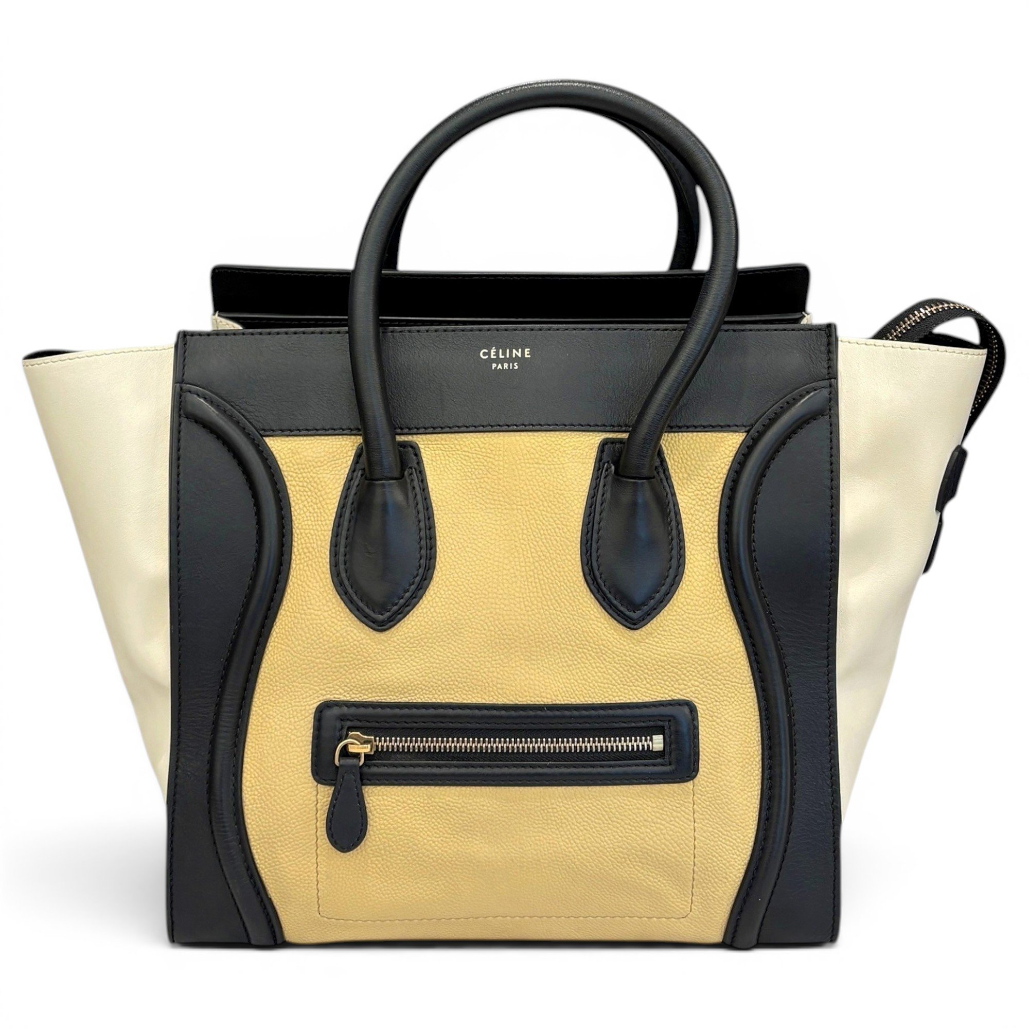 Luggage pony-style calfskin handbag