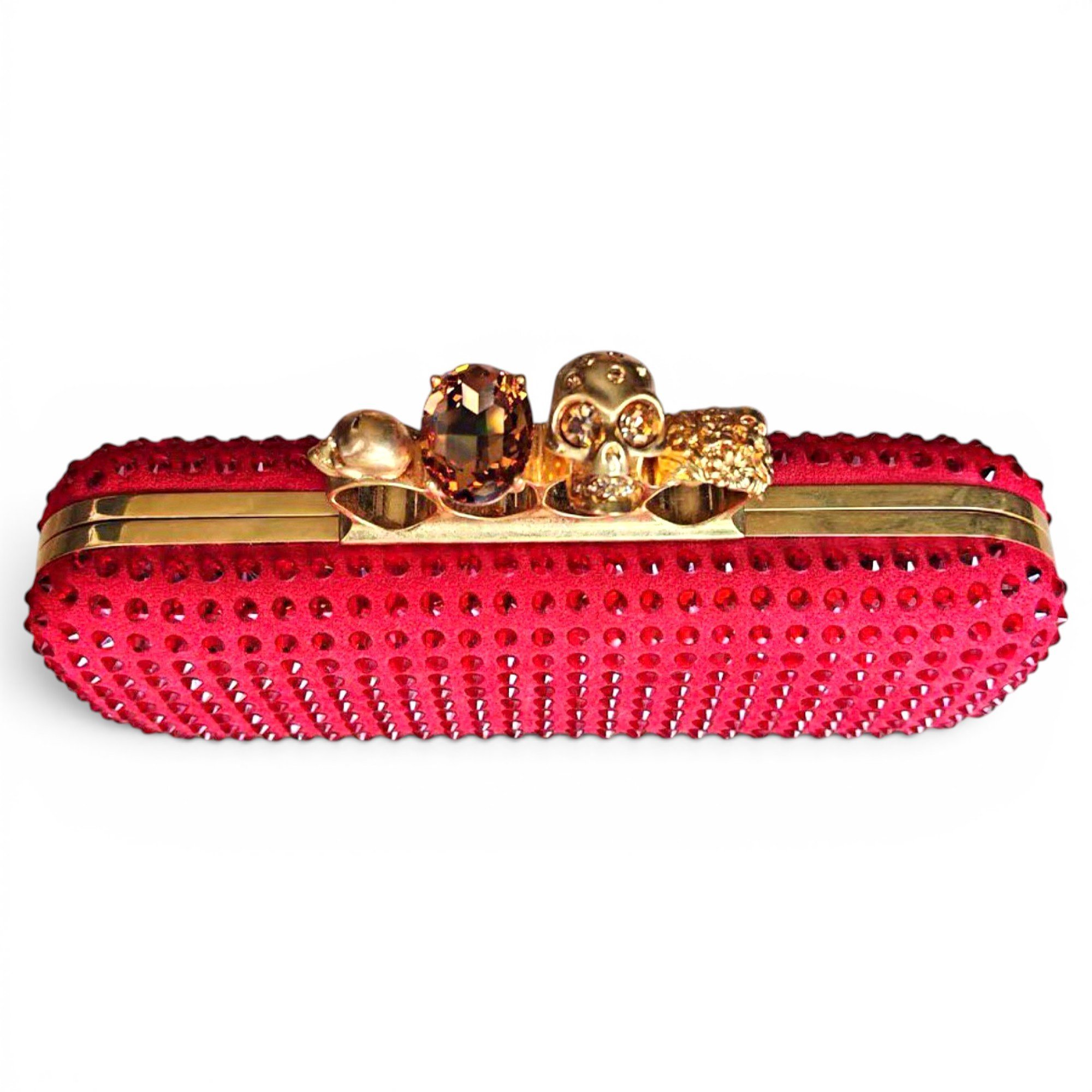 Knuckle cloth clutch bag