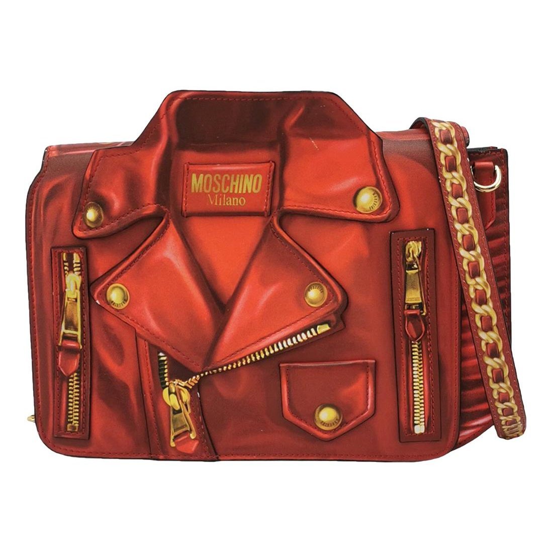 Moschino Biker leather crossbody bag