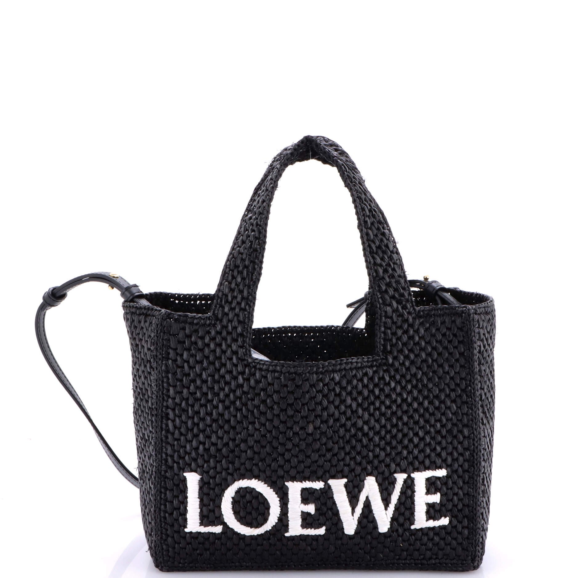 Loewe Paula&#39;s Ibiza Logo Convertible Tote Raffia Small