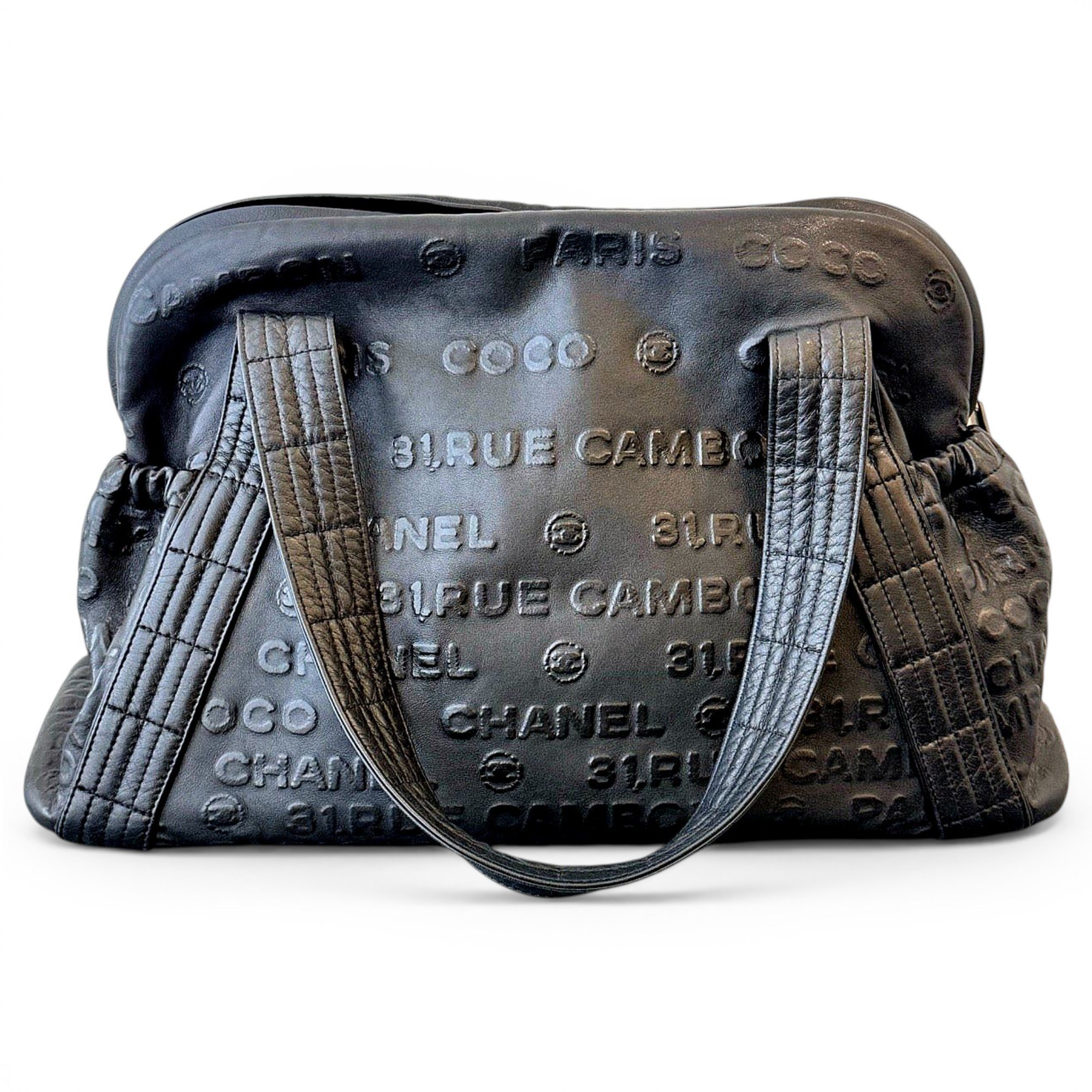 Pony-style calfskin bowling bag