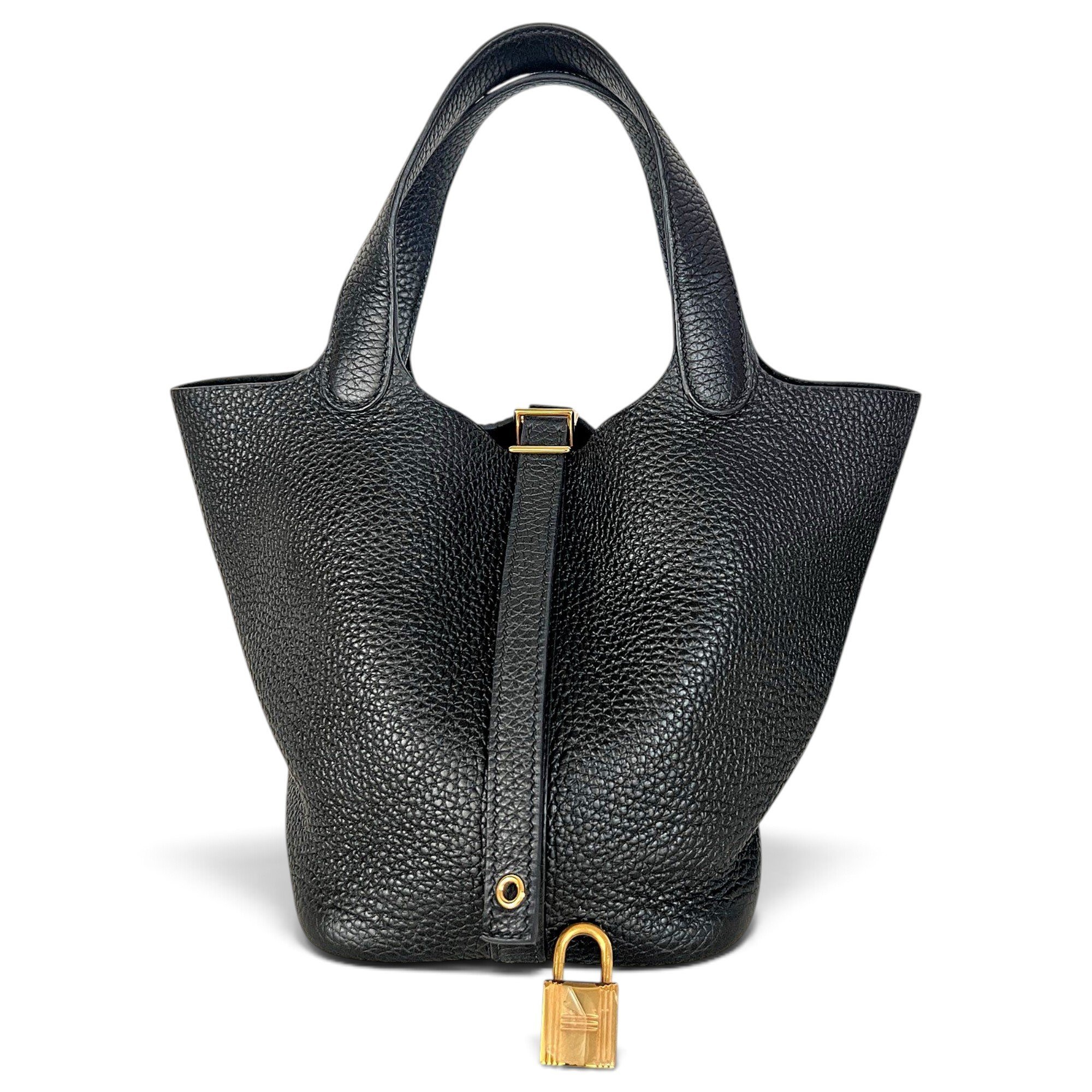 Picotin leather tote