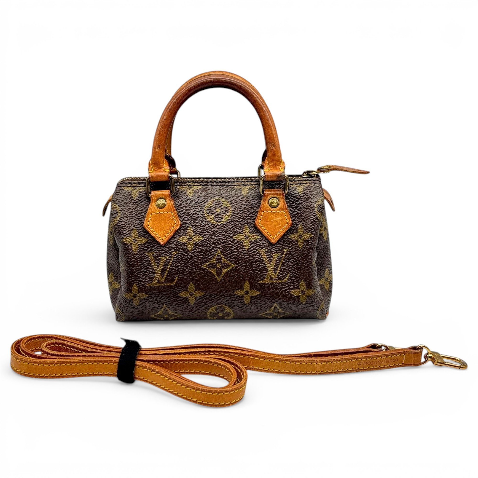 Nano Speedy / Mini HL leather crossbody bag