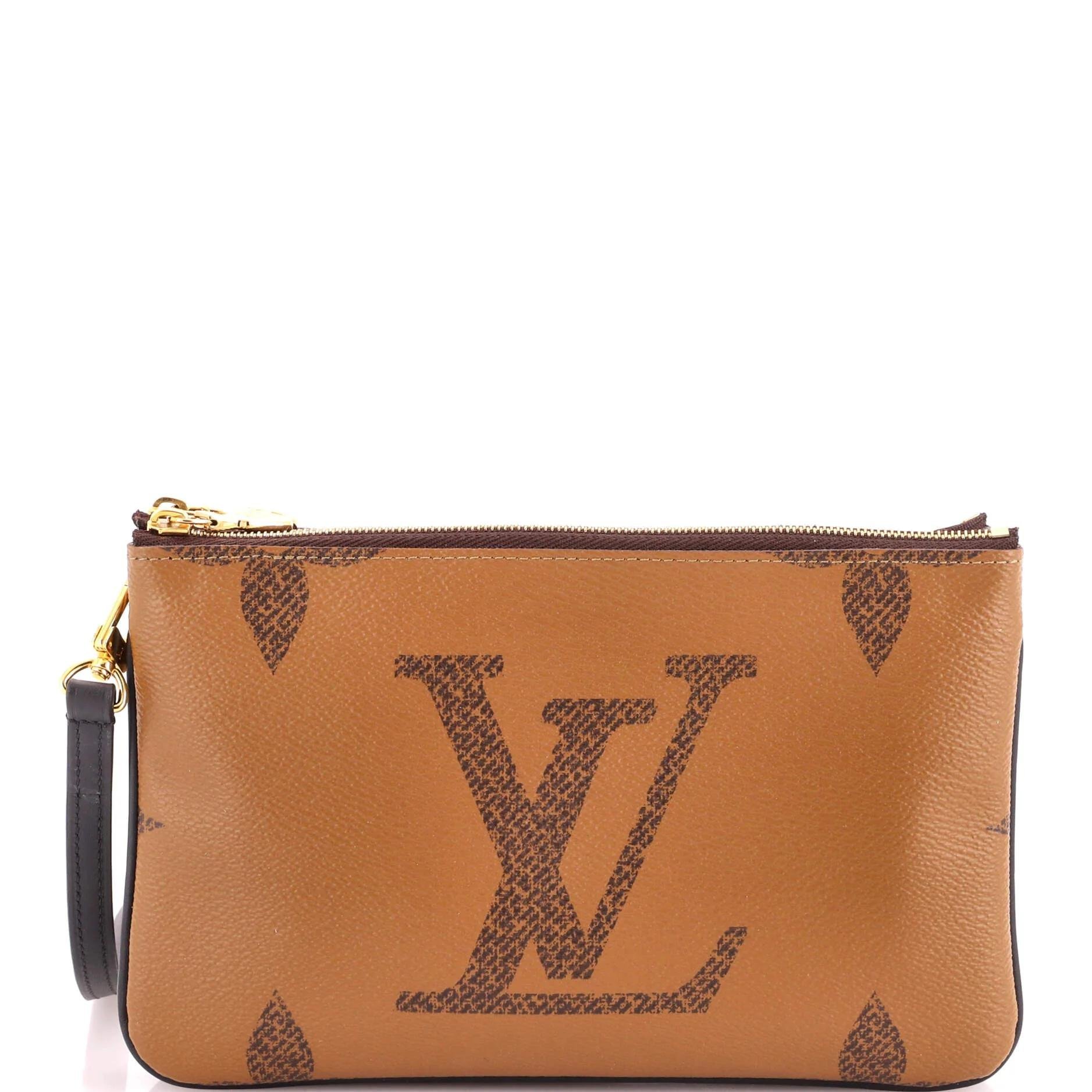 Double zip cloth clutch bag